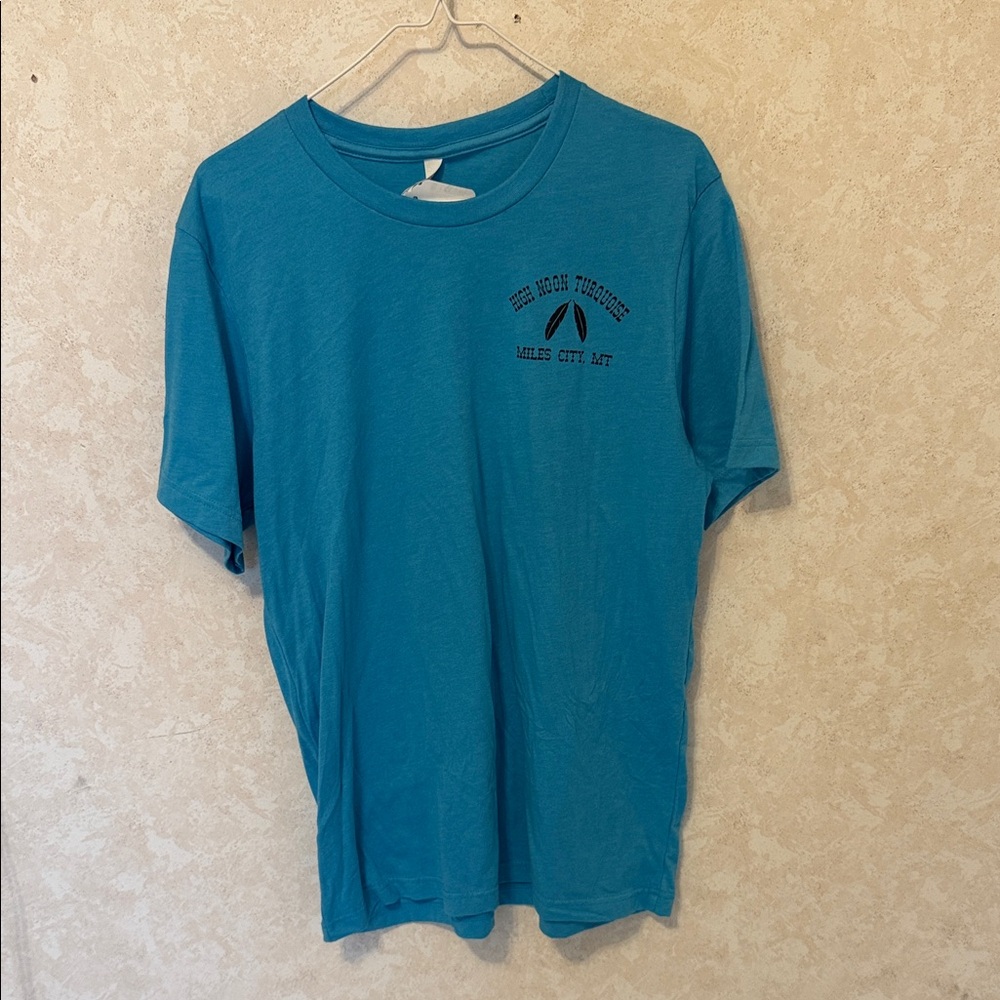 High Noon Turquoise Miles City MT Bella Canvas blue Short Sleeve Tee
